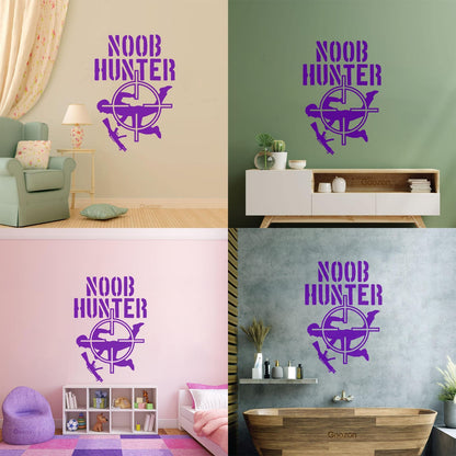 Vinyl Art Sticker Noob Hunter Game Video Games Shooting Waterproof