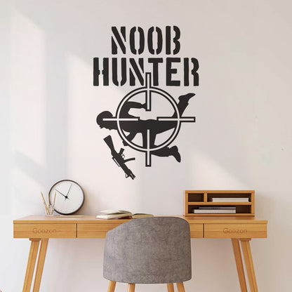Vinyl Art Sticker Noob Hunter Game Video Games Shooting Waterproof