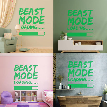 Wall Decals Paster Paper Phrase Beast Mode Loading Teen Boy Room Wall Beautification