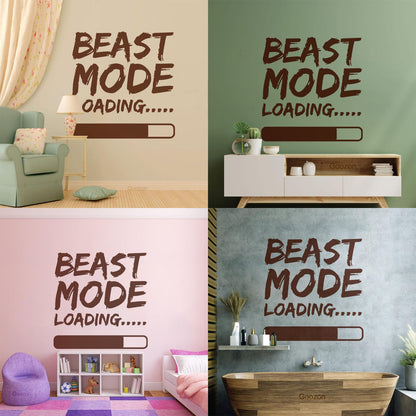 Wall Decals Paster Paper Phrase Beast Mode Loading Teen Boy Room Wall Beautification
