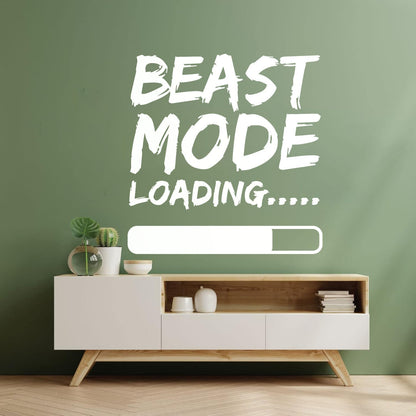 Wall Decals Paster Paper Phrase Beast Mode Loading Teen Boy Room Wall Beautification