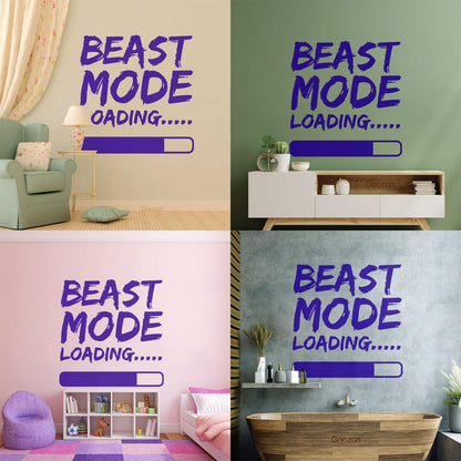 Wall Decals Paster Paper Phrase Beast Mode Loading Teen Boy Room Wall Beautification
