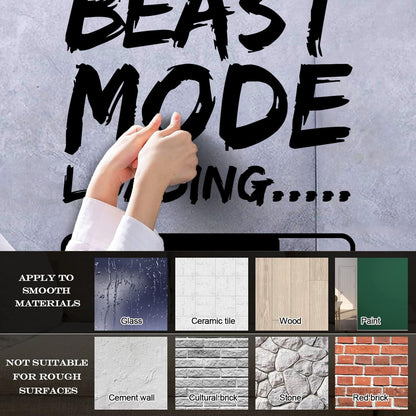 Wall Decals Paster Paper Phrase Beast Mode Loading Teen Boy Room Wall Beautification