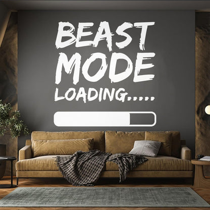 Wall Decals Paster Paper Phrase Beast Mode Loading Teen Boy Room Wall Beautification