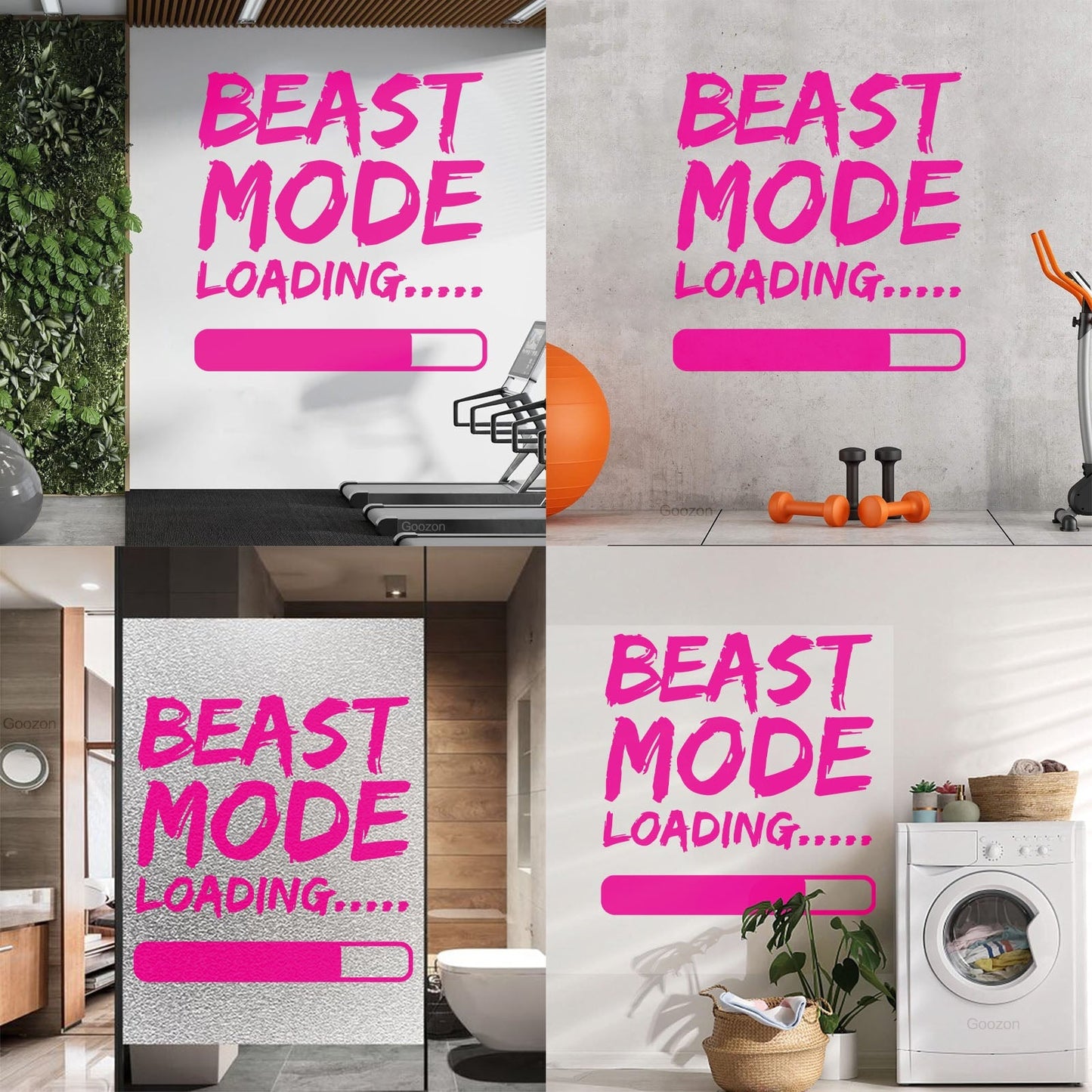 Wall Decals Paster Paper Phrase Beast Mode Loading Teen Boy Room Wall Beautification