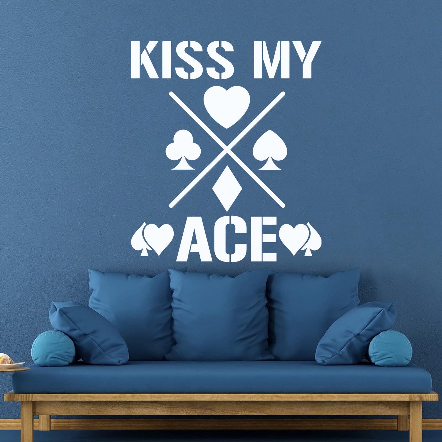 Wall Decals Phrase Kiss My Ace Gambling Casino Cards Window Decals