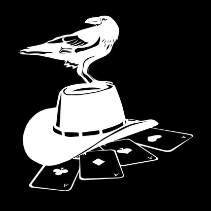 Wall Stickers Paster Paper Playing Card Games Poker Raven Hat Removable Without Leaving Glue