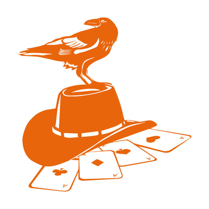 Wall Stickers Paster Paper Playing Card Games Poker Raven Hat Removable Without Leaving Glue