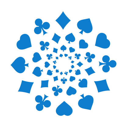 Wall Vinyl Sticker Decor Playing Card Poker Gambling Gambler Game Room Self Adhesive