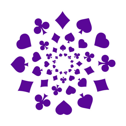 Wall Vinyl Sticker Decor Playing Card Poker Gambling Gambler Game Room Self Adhesive