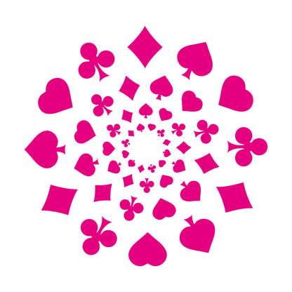 Wall Vinyl Sticker Decor Playing Card Poker Gambling Gambler Game Room Self Adhesive