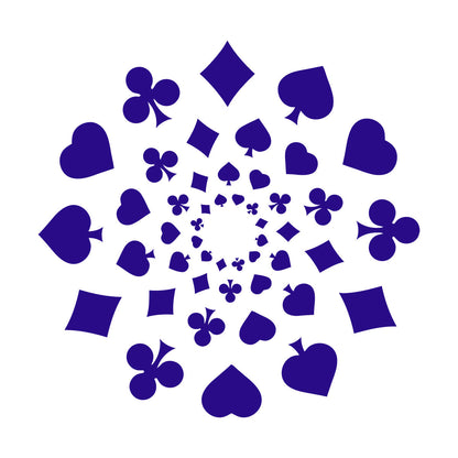 Wall Vinyl Sticker Decor Playing Card Poker Gambling Gambler Game Room Self Adhesive