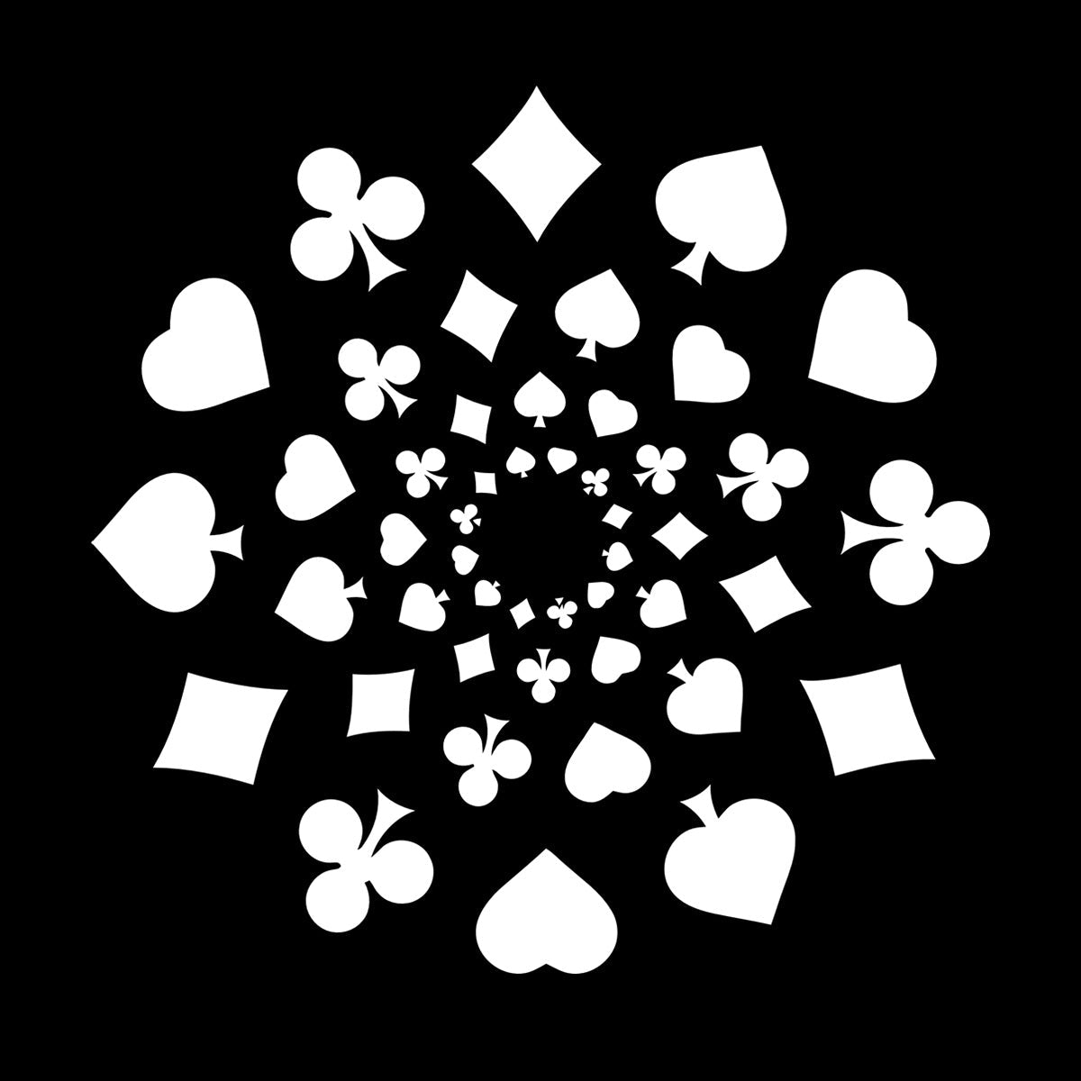 Wall Vinyl Sticker Decor Playing Card Poker Gambling Gambler Game Room Self Adhesive