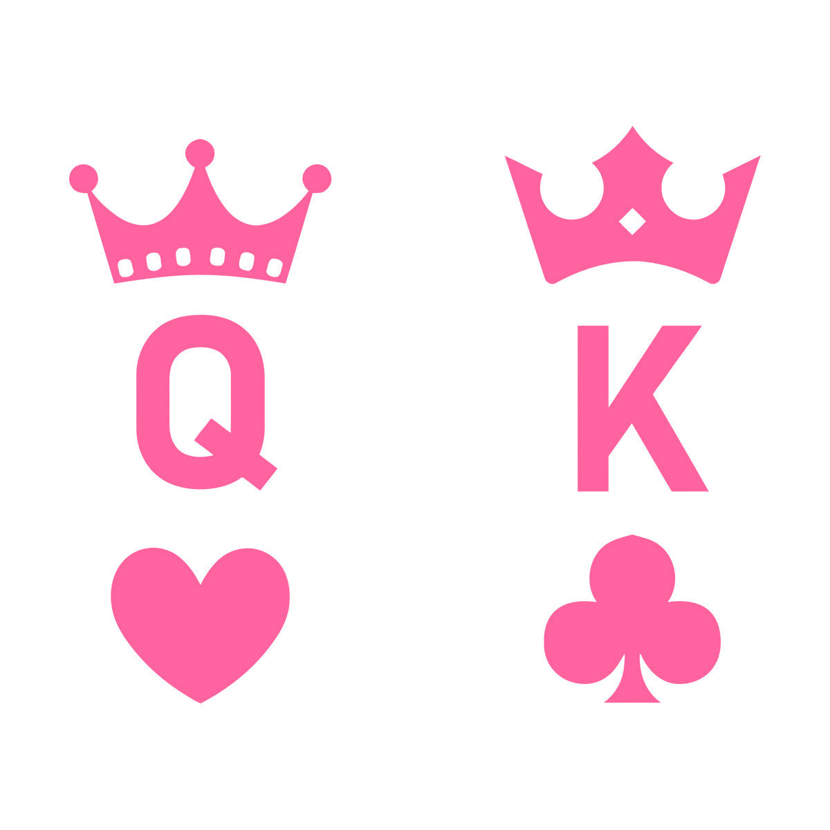Wall Stickers Playing Cards Crown King Queen Poker Couple Multi Color Selection