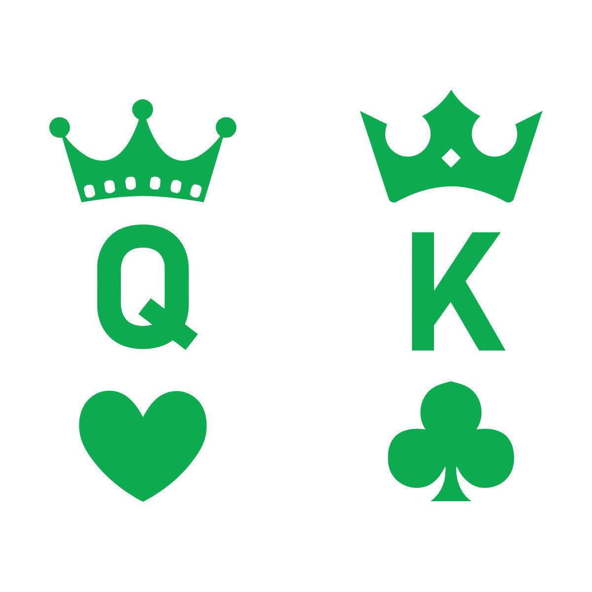 Wall Stickers Playing Cards Crown King Queen Poker Couple Multi Color Selection