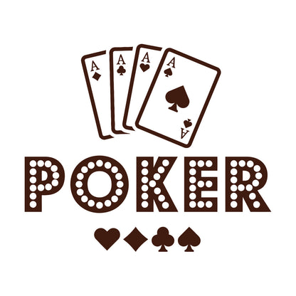 Playing Cards Poker Casino Gambling Games Fine Carving Decals Equipped With Transfer Film Kit