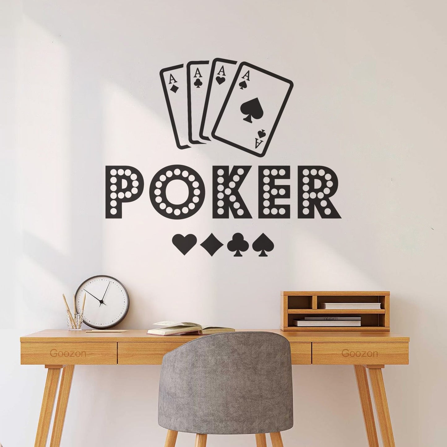 Playing Cards Poker Casino Gambling Games Fine Carving Decals Equipped With Transfer Film Kit