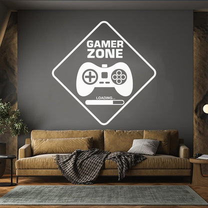 Engraving Stickers Playroom Computer Zone Gaming Joystick Art Mural Painting