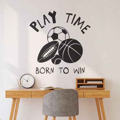 Lettering Stickers Play Time Motivation Words Logo Children'S Playroom It Won'T Fall Off