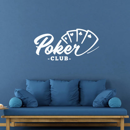 Poker Club Cards Gambling Ace Casino Wall Decals Paster Paper Personalized Customization