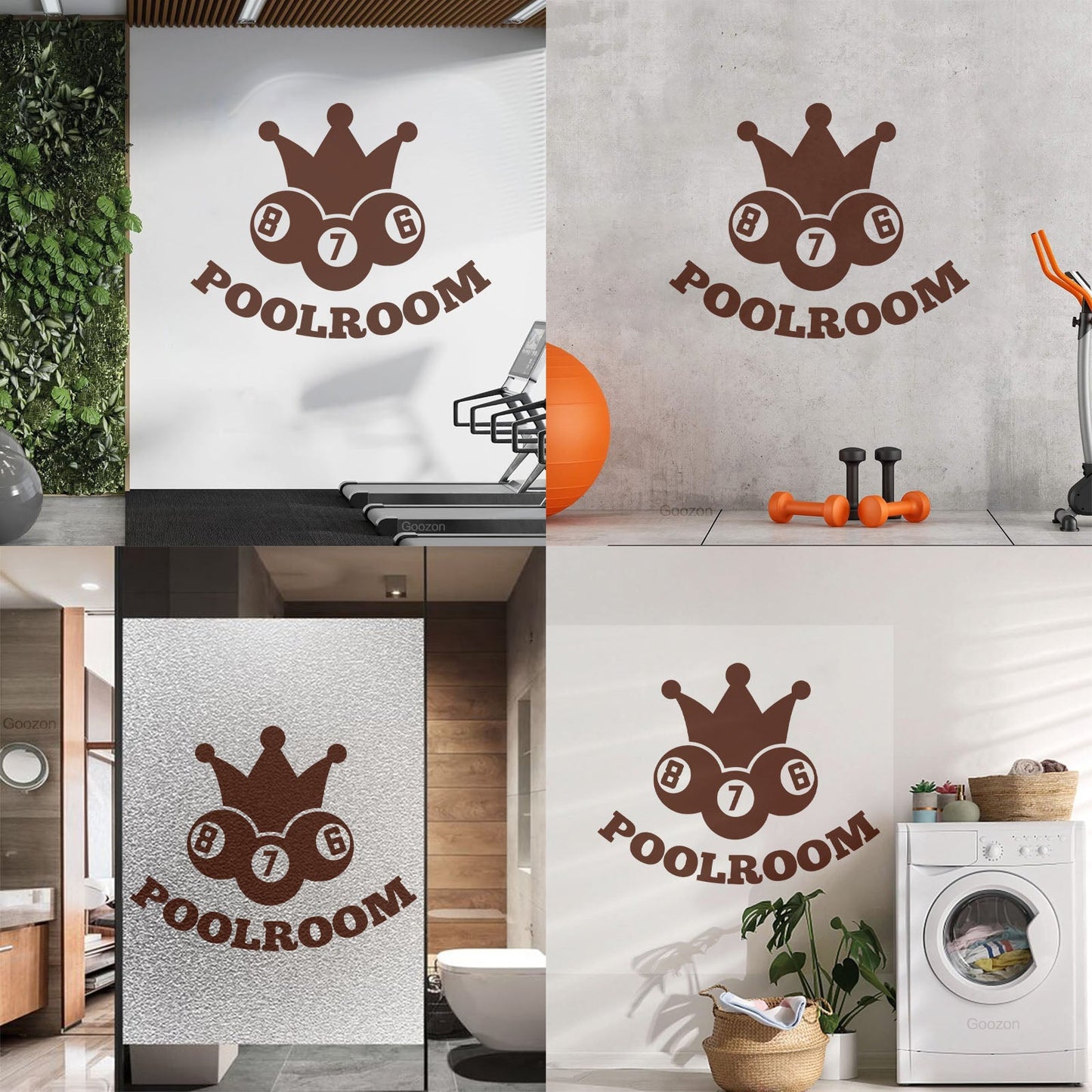 Vinyl Wall Stickers Poolroom Crown Balls Cue Billiards Hobbies Can Modify And Add Information
