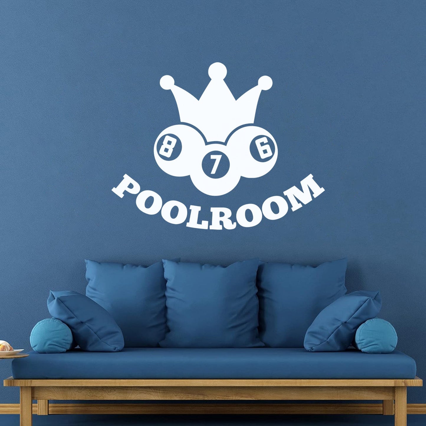 Vinyl Wall Stickers Poolroom Crown Balls Cue Billiards Hobbies Can Modify And Add Information