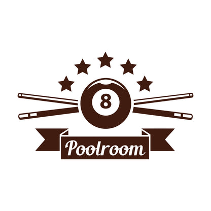 Wall Decals Professional Billiard Club Pool Playroom Art Decoration
