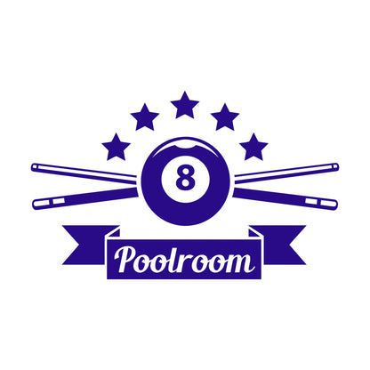 Wall Decals Professional Billiard Club Pool Playroom Art Decoration