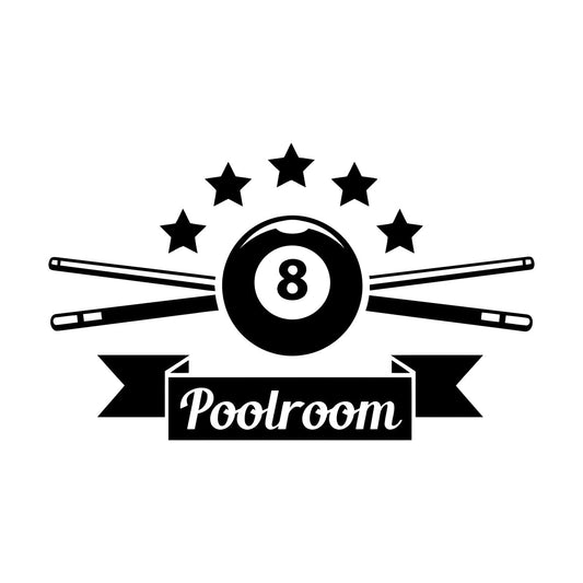 Wall Decals Professional Billiard Club Pool Playroom Art Decoration