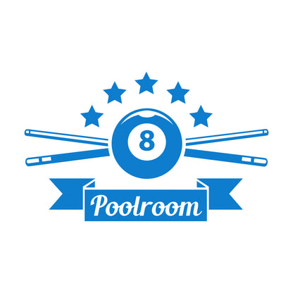 Wall Decals Professional Billiard Club Pool Playroom Art Decoration
