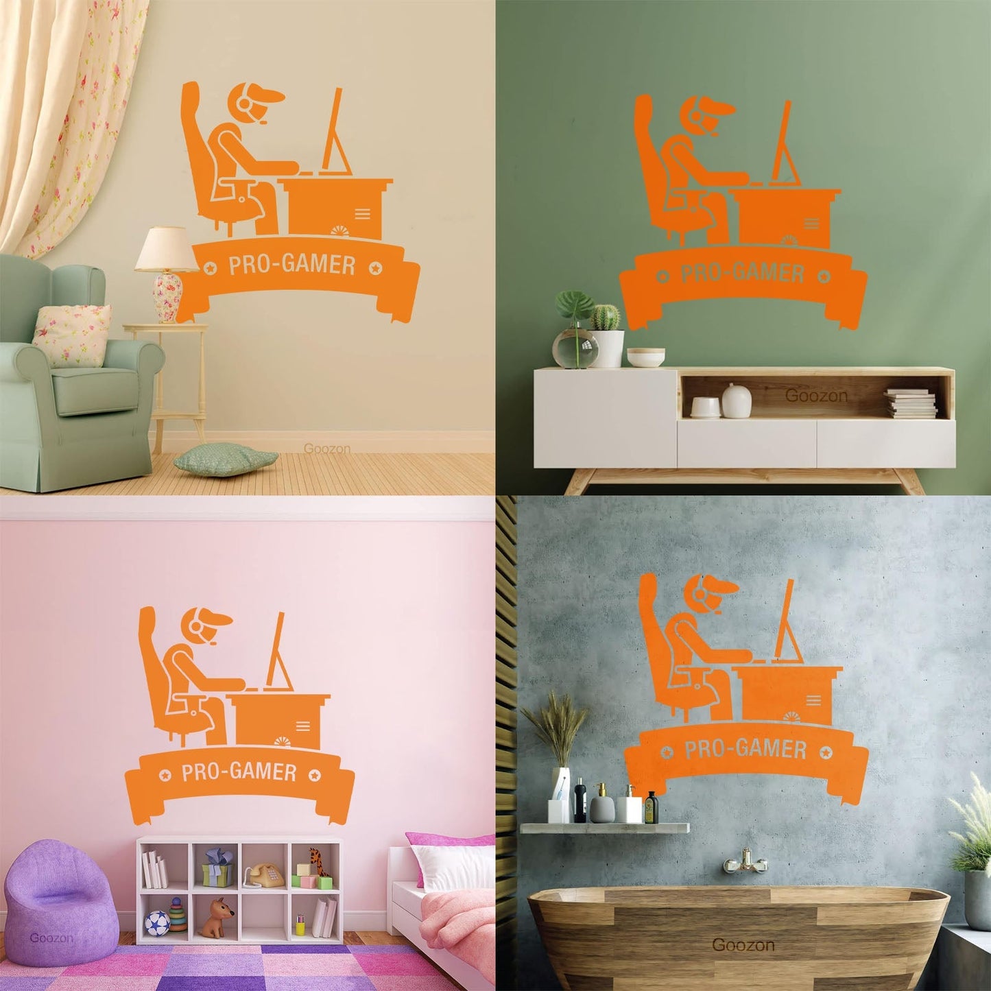 Pro Game Video Games Playroom Boys Engraving Decals Car Body Decoration