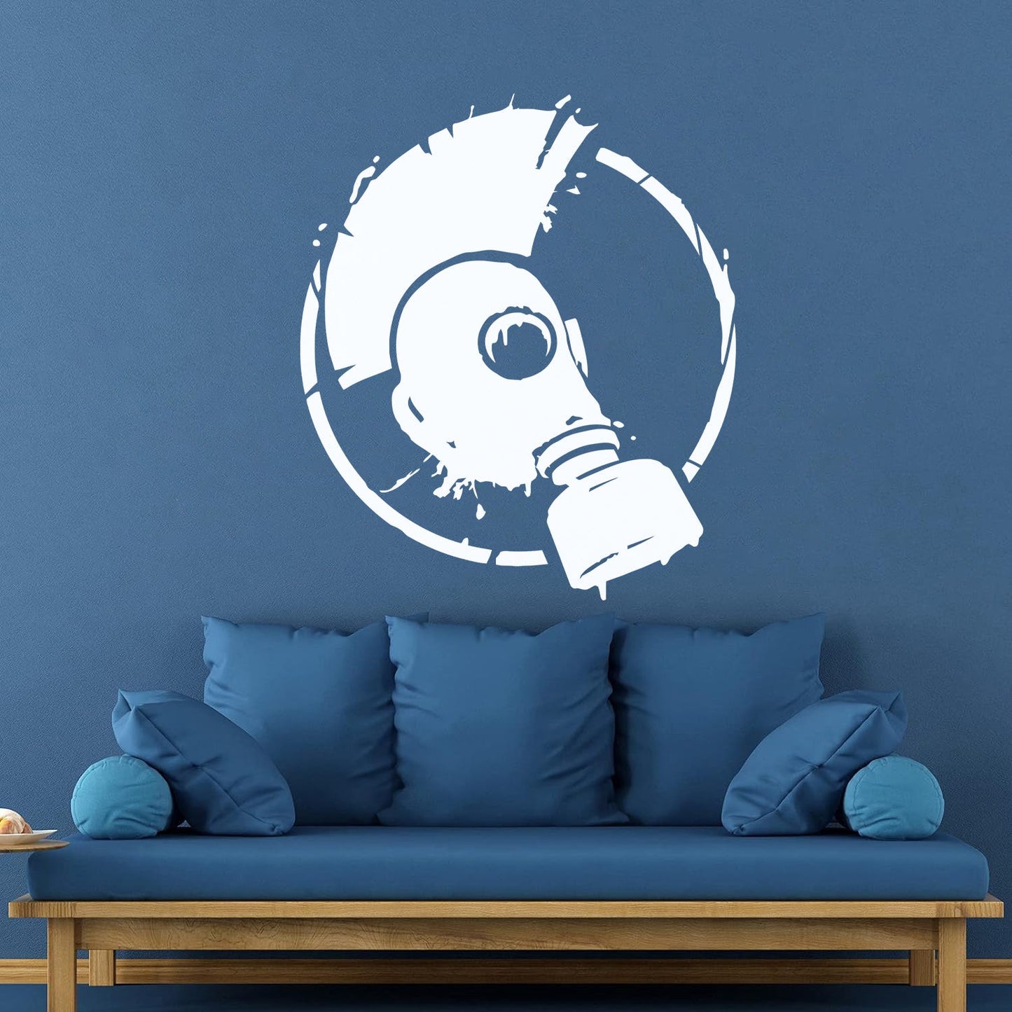 Wall Vinyl Sticker Decor Punk Style Subculture Mohawk Gas Mask Store Decoration