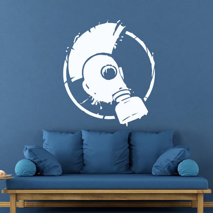 Wall Vinyl Sticker Decor Punk Style Subculture Mohawk Gas Mask Store Decoration
