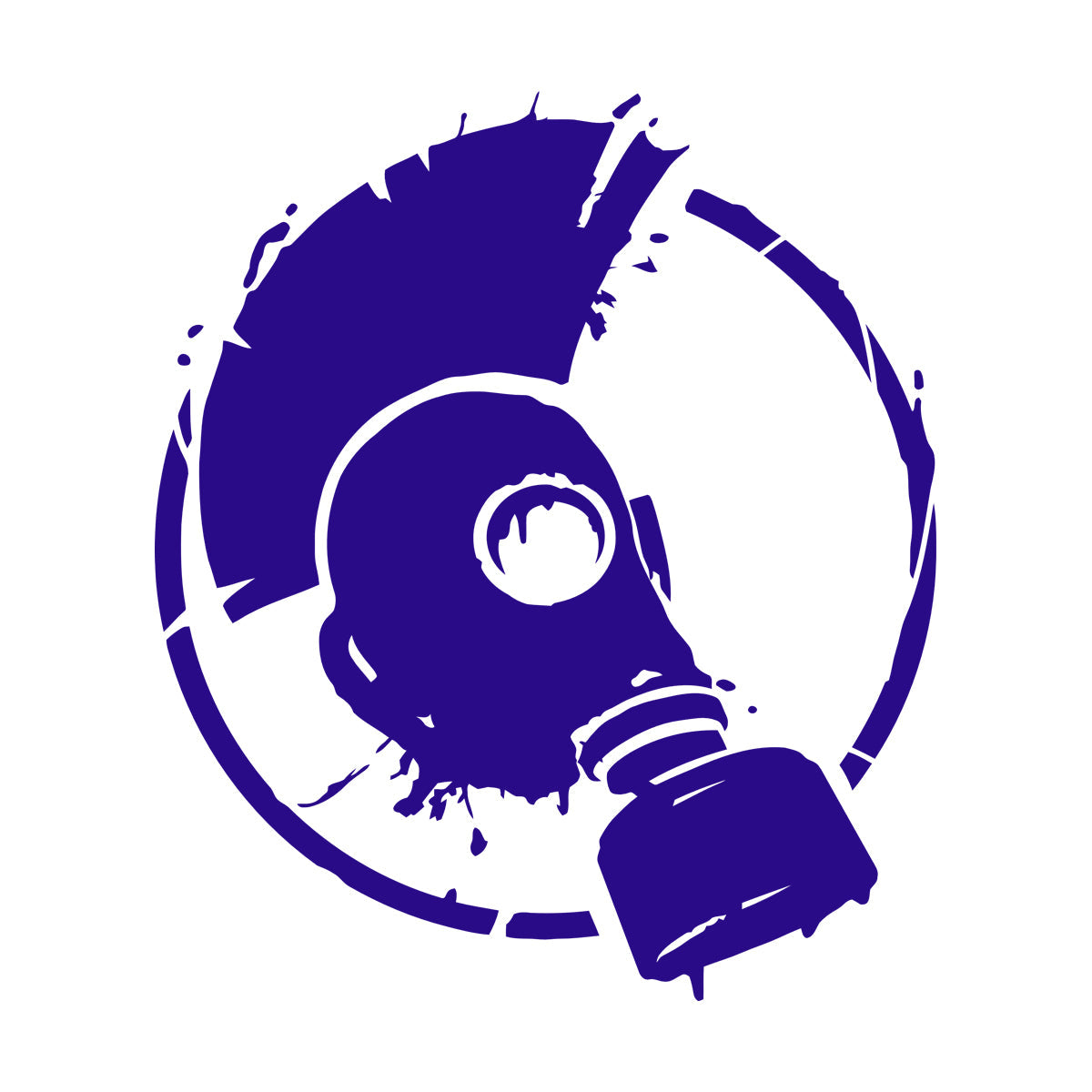 Wall Vinyl Sticker Decor Punk Style Subculture Mohawk Gas Mask Store Decoration