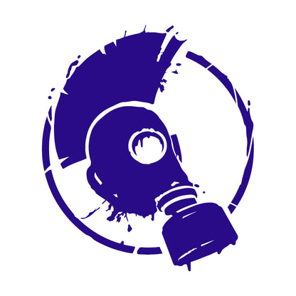 Wall Vinyl Sticker Decor Punk Style Subculture Mohawk Gas Mask Store Decoration