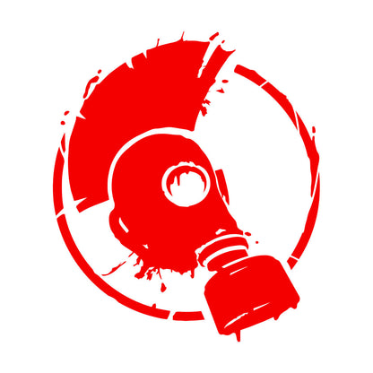Wall Vinyl Sticker Decor Punk Style Subculture Mohawk Gas Mask Store Decoration