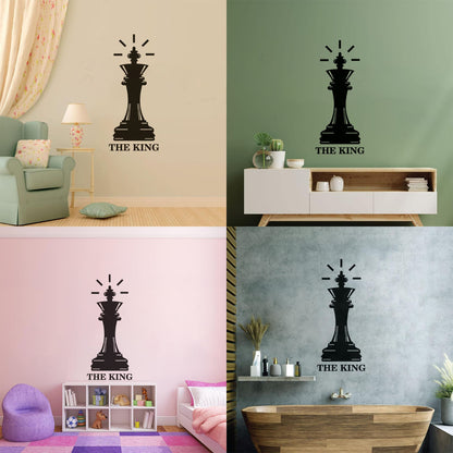 Fine Carving Stickers Queen Chess Piece The King Intellectual Game Club Tattoo Culture