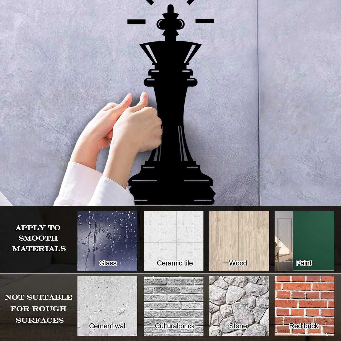 Fine Carving Stickers Queen Chess Piece The King Intellectual Game Club Tattoo Culture