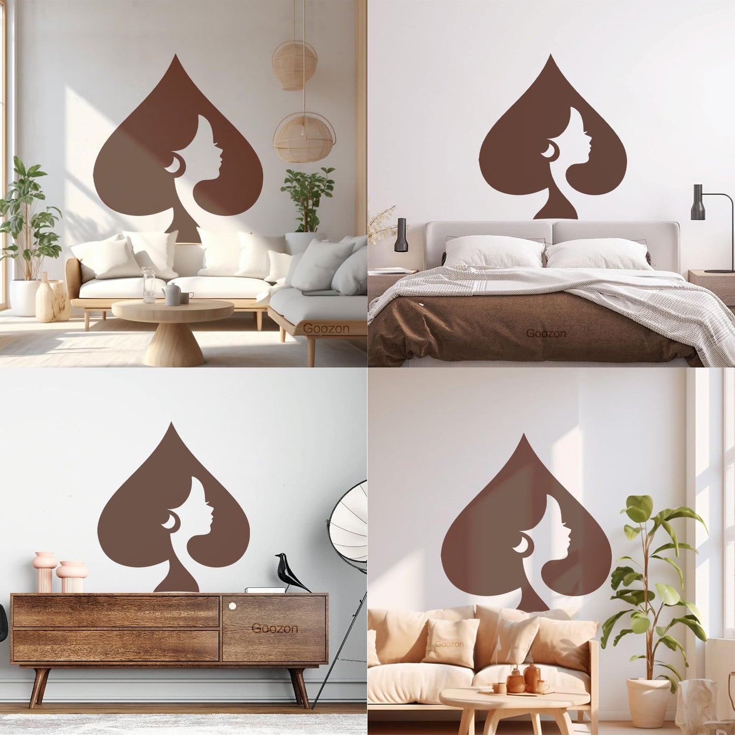 Wall Stickers Queen Of Spades Playing Cards Poker Removable Without Leaving Glue