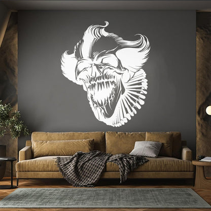 Lettering Decals Scary Clown Skull Grin Monster Fear Horror Equipped With Transfer Film Kit