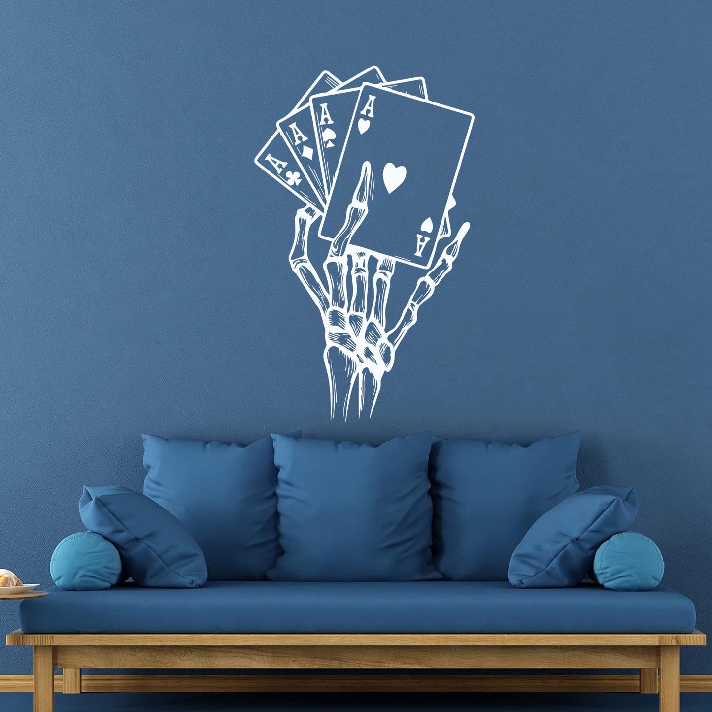 Wall Decals Paster Paper Skeleton Hand Drawings Playing Cards Aces Multiple Size Options