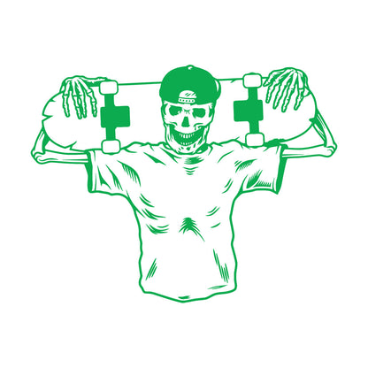 Skull Bones Cap Skateboard Skater Vinyl Wall Stickers Waterproof