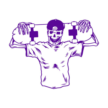 Skull Bones Cap Skateboard Skater Vinyl Wall Stickers Waterproof