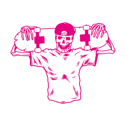 Skull Bones Cap Skateboard Skater Vinyl Wall Stickers Waterproof
