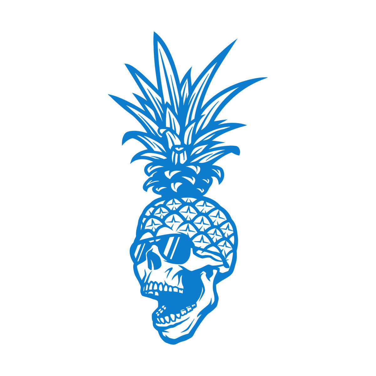Skull Glasses Skeleton Pineapple Tropical Fruit Mural And Wall Vinyl Decal Art Decoration