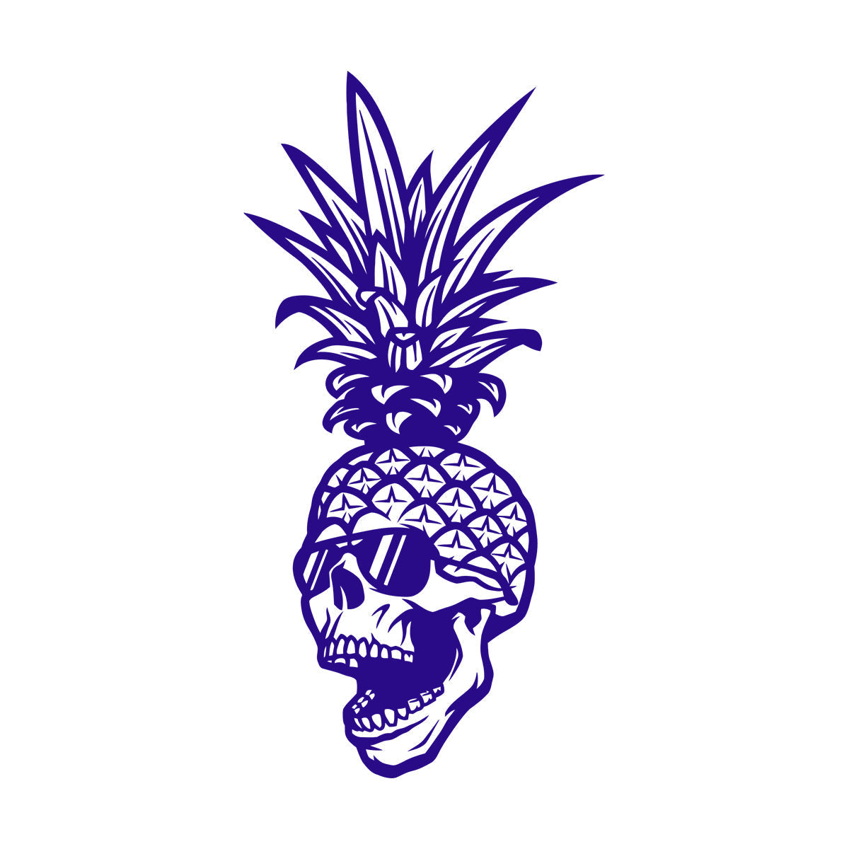 Skull Glasses Skeleton Pineapple Tropical Fruit Mural And Wall Vinyl Decal Art Decoration