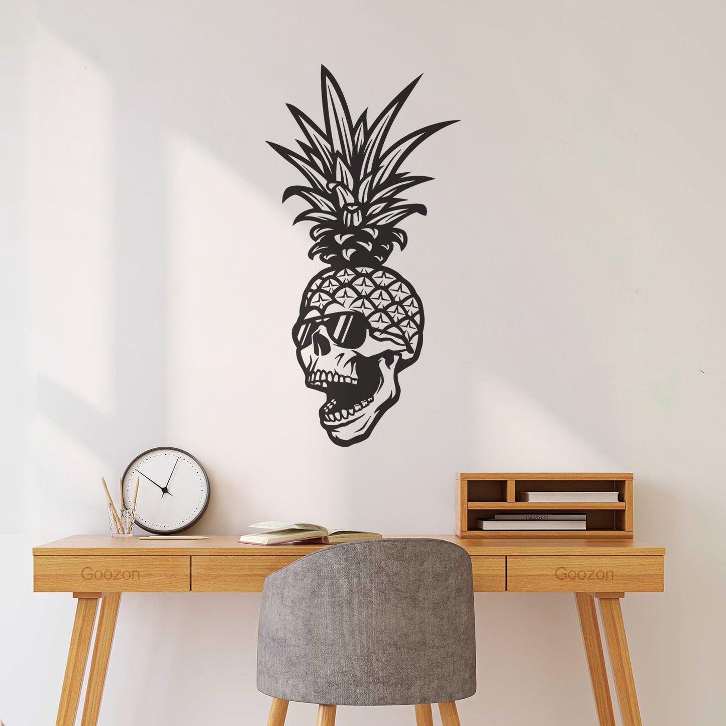 Skull Glasses Skeleton Pineapple Tropical Fruit Mural And Wall Vinyl Decal Art Decoration