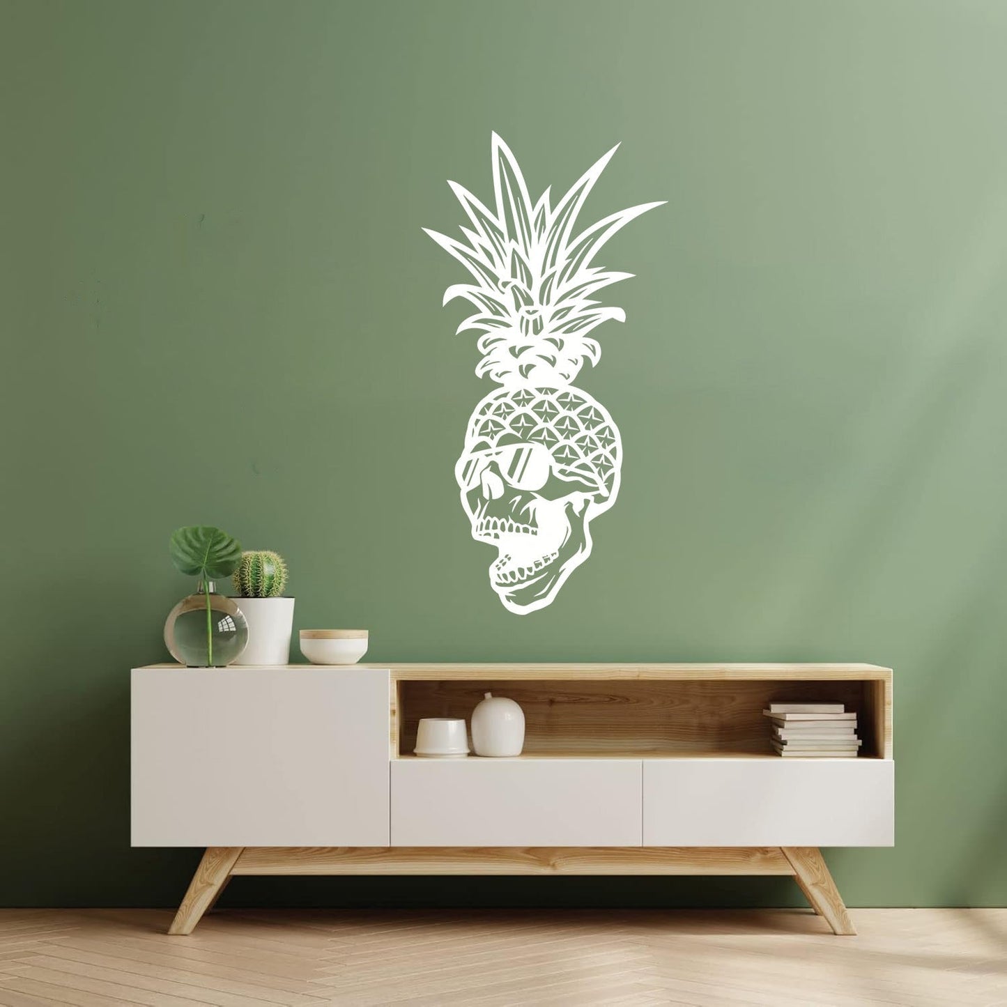 Skull Glasses Skeleton Pineapple Tropical Fruit Mural And Wall Vinyl Decal Art Decoration