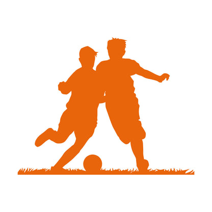 Fine Carving Stickers Soccer Boys Players Silhouette Ball Game Window Decals
