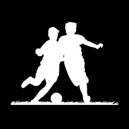 Fine Carving Stickers Soccer Boys Players Silhouette Ball Game Window Decals